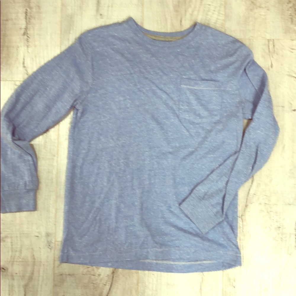 Long sleeve blue t-shirt